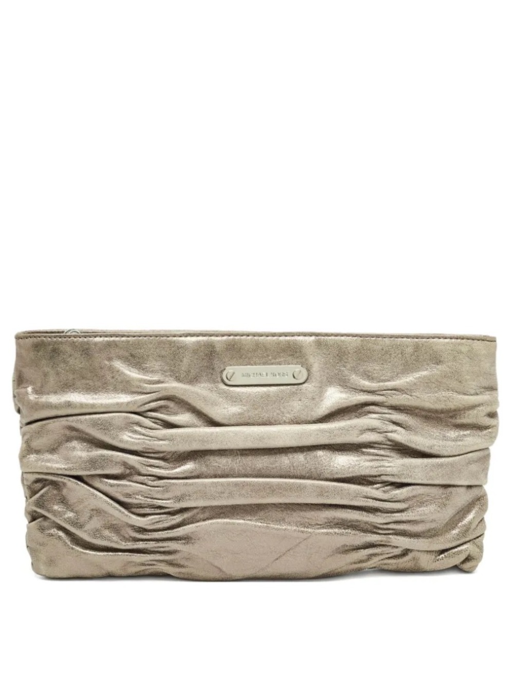 Michael KORS Convertible Webster Clutch Bag Purse Pewter Grey